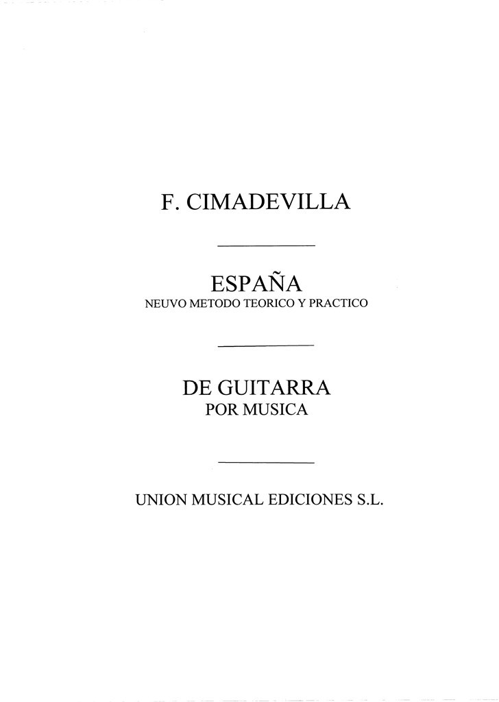 Espana Nuevo Metodo Teorico Y Practico De Guitar